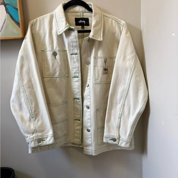 Stussy Cream Canvas Piece with Green Stitching - Picture 4 of 10